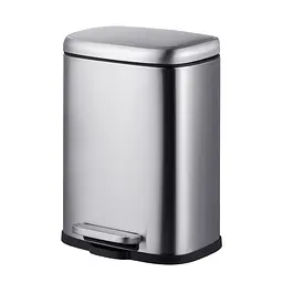 Відро для сміття з плавним закриттям прямокутне Mixxus Premium Style-TC0305 SS Color 5л нержавіюча сталь MI7060, Нержавіюча сталь - мініатюра 6