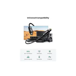 Кабель мультимедійний Optical Toslink 1.0m AV122 black Ugreen (70890) - мініатюра 2