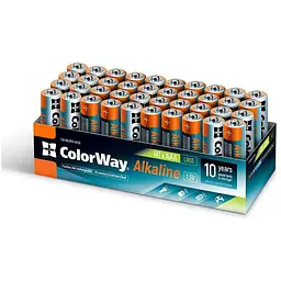 Батарейка ColorWay AAA LR6 Alkaline Power (лужні) * 40 colour box (CW-BALR03-40CB)