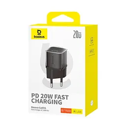Адаптер мережевий Baseus Gan5s Fast Charger |1Type-C, 20W/3A, PD/QC| - мініатюра 2