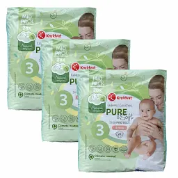 Дитячі підгузники Kruidvat Pure & Soft 3 (4-9 кг), 84 шт