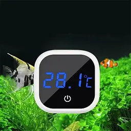 Цифровий термометр для акваріума 43×43 мм самоклеючий з LCD дисплеєм білий (SKU-165) - мініатюра 5