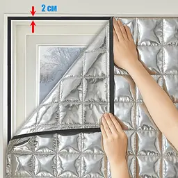 Теплі штори дверні на магнітах Срібло P 60 x 220 cм - мініатюра 9