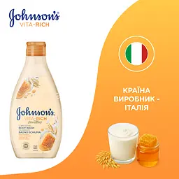 Доглядовий гель для душу Johnson's Vita-Rich з йогуртом, вівсом і медом 250 мл - мініатюра 5