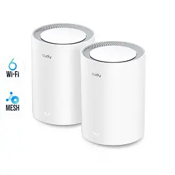 Маршрутизатор WiFi Mesh-система WiFi 6 Cudy M1800 (2-Pack) 2 штуки дводіапазонні гігабітні AX1800 (73-00524)