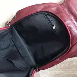 Рюкзак жіночий міський стильний молодіжний на кожен день Бордовий (461) - мініатюра 6