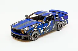 Конструктор "Muscle Car" Puz-00642 дерев'яний, 162 дет., синій колір нар. моделі 24 x 9 x 7 см PuzzleOk - мініатюра 2