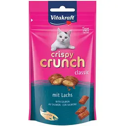 Ласощі для котів Vitakraft Crispy Crunch подушечки з лососем, 60 г