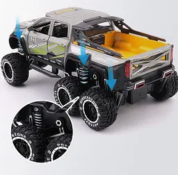 Колекційна металева модель пікапа АвтоЕксперт Mercedes-Benz X-Class EXY 6x6 з інерцією, світлом та звуком 1:32 - мініатюра 6