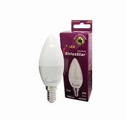 Світлодіодна лампа SIRIUSSTAR 3204 СА37 6W-4000K-E14