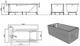 Ванна акрилова Kolpa San Armida 180x80 740490 - мініатюра 2