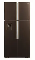 Холодильник Hitachi R-W660PUC7GBW верхня морозильна камера 4 двері Ш855xВ1835xГ745 540л A+ Коричневе скло (R-W660PUC7GBW)
