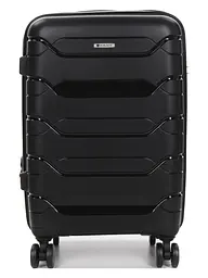 Валіза маленька S поліпропілен Worldline Airtex 282 46л 54×36×23см Чорний - мініатюра 3