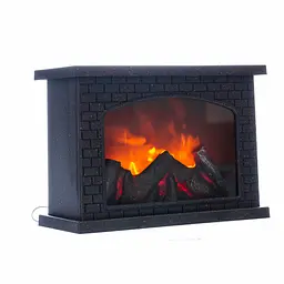 Камін-світильник новорічний декоративний Yiwu з LED-підсвіткою USB 12×20×27.5 см CR-3-4  - мініатюра 2