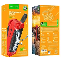 Портативна акустика Hoco Bluetooth HC6 з ФМ радіо та USB бездротова червона - мініатюра 5