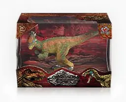 Фігурка динозавра помаранчево-зеленого кольору, віконна коробка, Dino Toys 56207