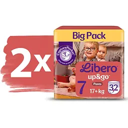 Набір підгузки-трусики Libero Up&Go 7 (17+ кг) 64 шт. - мініатюра 2