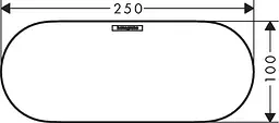 Кришка для полиці Hansgrohe WallStoris 25x10см Matt White 27925700, Білий матовий - мініатюра 2