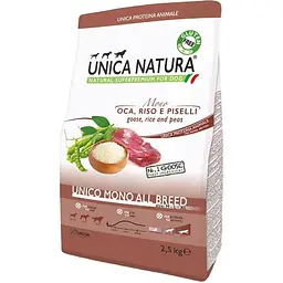 Сухий корм для собак Unica Natura Unico All breed Mono з гусем 2.5 кг