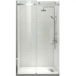 Двері в нішу Koer SR SD01-120x200-TR-01 прозоре скло Easy Clean 8 мм, хром KR5376, універсальні, прозорий, хром