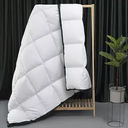 Ковдра MirSon Imperial Satin Luxe зимова 110х140 см біла із зеленим кантом - мініатюра 16