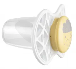 Силіконова ортодонтична пустушка Nuvita Air55 Cool Love, 6-12 міс. жовтий (NV7084SC) - мініатюра 2