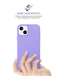 Силиконовый чехол для Apple iPhone 14, ICON2 Case, фиолетовый, противоударный, панель, защита всего корпуса, матовая поверхность Soft Touch, выступает над дисплеем, совместим с защитными стеклами и пленками, с микрофиброй, ArmorStandart (ARM63590) - мініатюра 8
