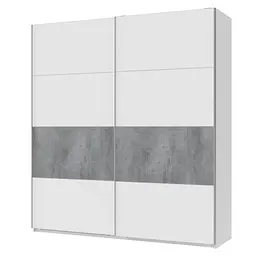 Шафа-купе Doros G-Caiser Білий / Білий вставка Бетон 2 ДСП / 4 частини 220х60х240 (42003004) - мініатюра 4