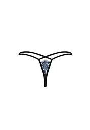Трусики-стрінги Obsessive Yassmyne S/M синій - мініатюра 6