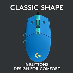 Миша комп'ютерна Logitech G203 Gaming Lightsync RGB Blue (910-005792) - мініатюра 3
