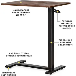 Стіл Hommex Mobidesk Lite Walnut ( TH-010 lite Walnut) - мініатюра 3