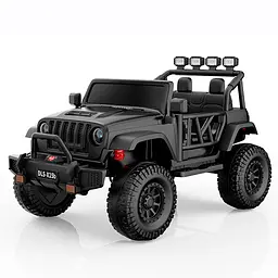 Електромобіль джип 24V7Ah 2x45W 2.4G пульт EVA MP3 Bluetooth шкіра чорний (M 6065EBLR-2)