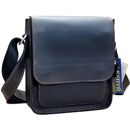 Чоловіча шкіряна сумка GS 23*21*6 см коричнева (КЛ 001 кор) 200