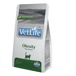 Сухий корм Farmina Vet Life Obesity для котів, дієтичне харчування для зниження зайвої ваги, 400 г