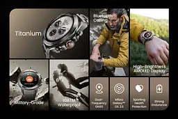Mibro Смарт-часи GS Explorer S 48мм, 1.32", 466x466, AMOLED, BT 5.3, Dual-band GPS, 10 ATM, суцільний титан - мініатюра 3