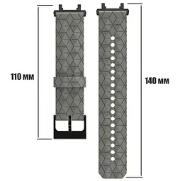 Ремінець Primolux Dimond силіконовий для годинника Xiaomi Amazfit T-Rex 2 (A2169 / A2170) - Grey - мініатюра 5