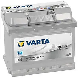 Автомобільний акумулятор VARTA Silver Dynamic C6 6СТ-52Ah АзЕ 520A (EN) 552401052