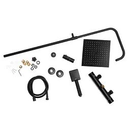 Душова система Yoka Flova 25 black з термостатом BP.FLOVA THERM 25 BLK, Чорний матовий - мініатюра 11