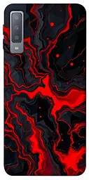 TPU чохол Demsky Black red marble для Samsung A750 Galaxy A7 (2018)