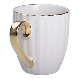 Чашка порцелянова 420 мл із золотою ручкою, сірий Liling Rongxiang Ceramic RX-N240629G - мініатюра 10