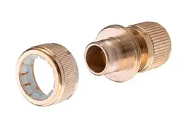 Конектор латунний на поливальний шланг з аквастопом Intertool Storm 1/2 x 3/4 - мініатюра 3