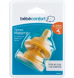 Латексна соска Bebe Confort Emotion, кругла, розмір S3, від 6 міс., 2 шт. (3102207000) - мініатюра 2