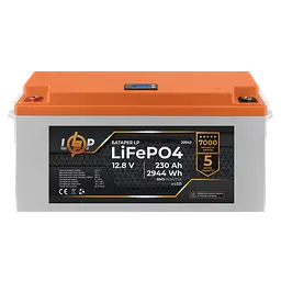 Акумулятор LP LiFePO4 LCD 12V (12,8V) - 230 Ah (2944Wh) (BMS 150A/75A) пластик - мініатюра 2