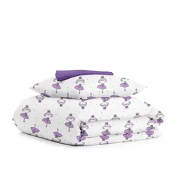 Дитяча постільна білизна в ліжечко PRINCESS CS5, фіолетовий (PrincessVioletta_PlumLight110x160_140)