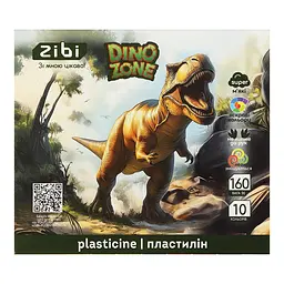 Пластилін Dino KIDS Line, 10 кольорів, 160 г