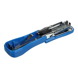 Степлер Buromax пластиковий МІНІ, 10 аркушів, (скоби №10), 58 х 22 х 32 мм, синій (BM.4133-02) - мініатюра 3