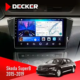 Штатна магнітола Skoda SuperB 2015-2019 Decker D10-006 4x64, 4G Decker (НФ-00009530)