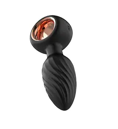 Анальна пробка B - Series Cute Aisi Rotating Plug, 10.9 см (чорний) - мініатюра 8