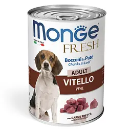 Консерва Monge Dog Fresh Adult для дорослих собак всіх порід з телятиною 400 гр