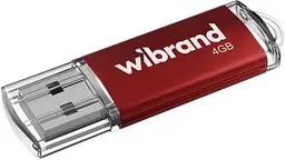 Флеш накопичувач USB 4Gb Wibrand Cougar, Red, USB 2.0 (WI2.0/CU4P1R)